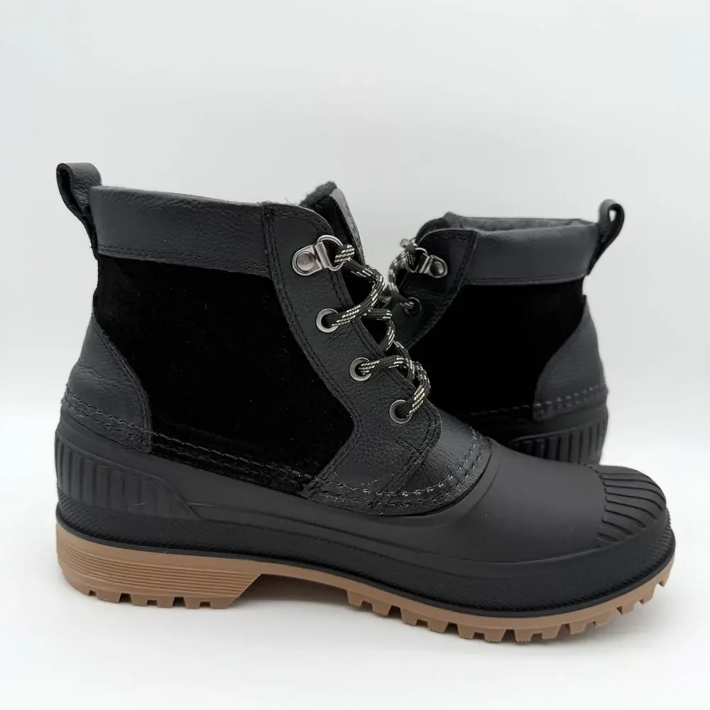 Kamik Mens Hemlock Lo Winter Boots US 8 Black Leather Waterproof Insulated NIB